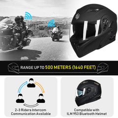 ILM 902BT intercom graphic; easy rider-to-rider communication on group trips