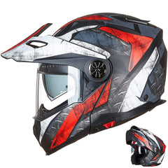 ILM 909F full-face helmet with secure closure for all-weather riding.