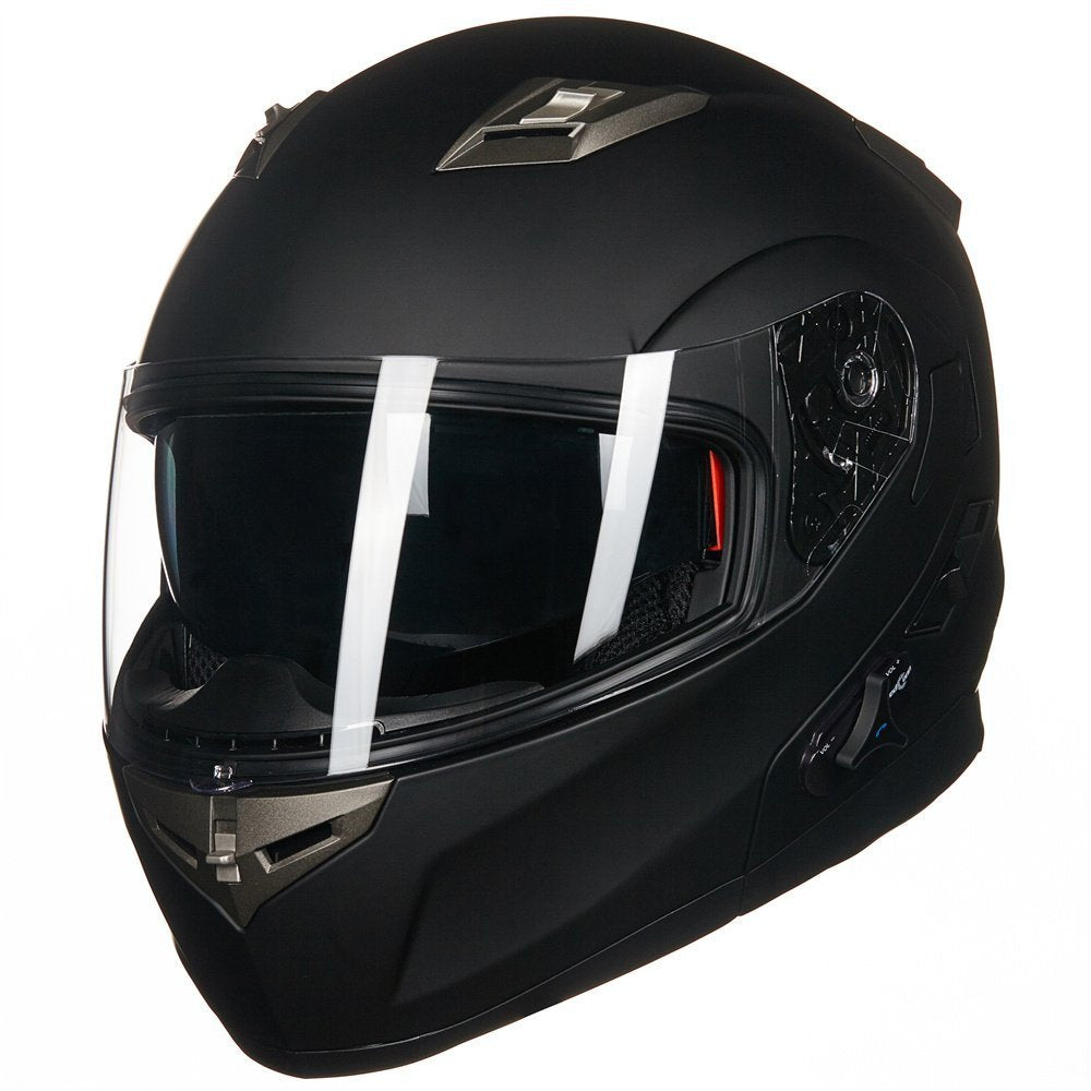 ILM 953 matte black sun shield in action for glare reduction on bright rides
