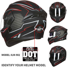 ILM helmet anti-fog visor packaging displaying ready-to-use solution