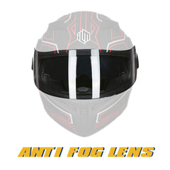 ILM helmet anti-fog visor wide view illustrating expansive field of vision
