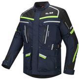 ILM JRL3 blue men's street jacket front view highlighting rugged waterproof exterior.