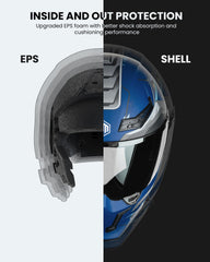 ILM MF509 Cyborg Blue ventilation channels promote airflow on longer rides