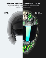 ILM MF509 Day1 Green lightweight ABS shell for strength