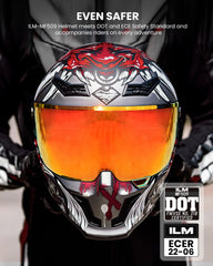ILM MF509 dual-visor outer visor offering clear visibility and wind protection.