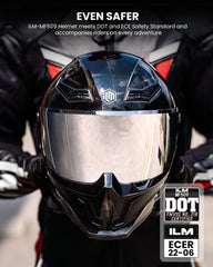 ILM MF509 dual visor system enhances visibility in changing light.