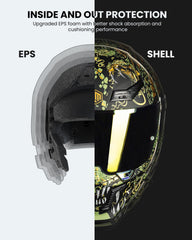 ILM MF509 Mythology Gold helmet ventilation design improves airflow