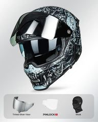 ILM MF509 Mythology Silver XL pinlock70 lens, fog-free visibility in cold commutes.