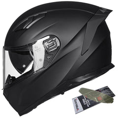 ILM full-face helmet front view with dual visor for all-season visibility