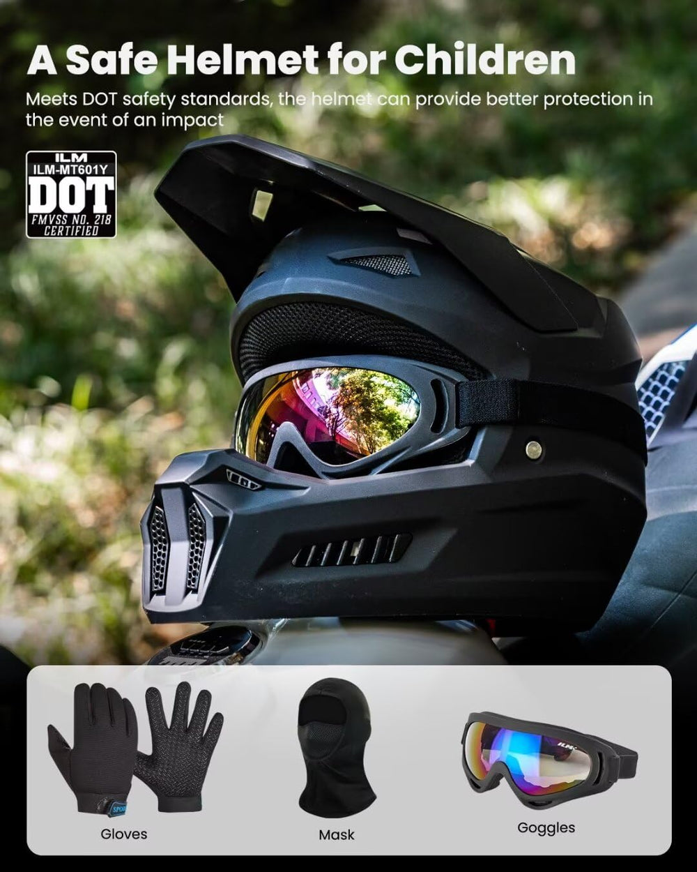 ILM MT601Y helmet side view with vents for airflow and comfort