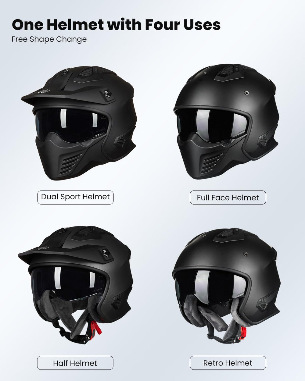 ILM Open Face Helmet side view shows slim silhouette for daily commutes.