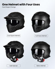 ILM Open Face Helmet side view shows slim silhouette for daily commutes.
