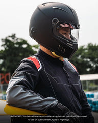 ILM Snell SA2025 visor sunshade on Matte Black helmet improves glare control