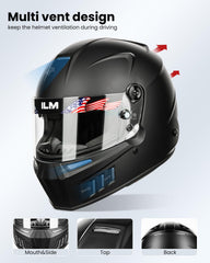 ILM Snell SA2025 visor close-up with sunshade feature for clear visibility