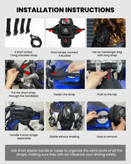 ILM strap-buckle system provides strong anchor on bikes.