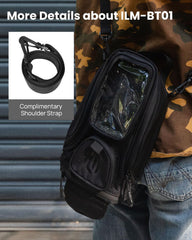 ILM transparent top pouch enables touchscreen use while riding.