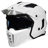 ILM Z302 open-face helmet white front view for safe city rides