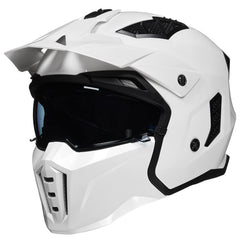 ILM Z302 open-face helmet white front view for safe city rides