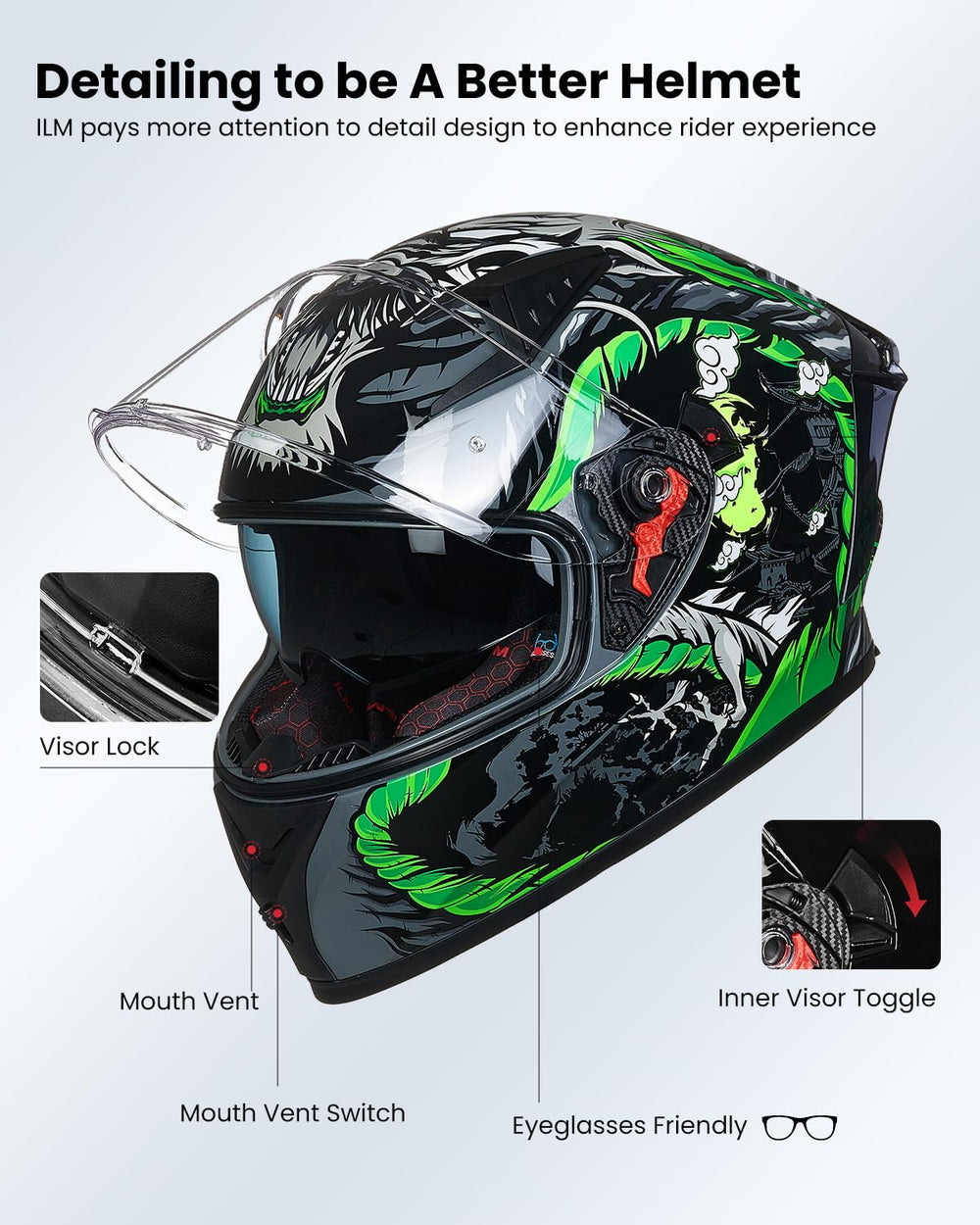 ILM Z501 washable inner liner for easy upkeep and freshness.