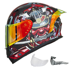 ILM Z501 full-face helmet in armor red for urban and sport riding.