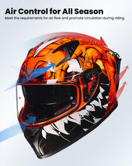 ILM Z501 pinlock-compatible visor enhances fog resistance for clearer rides.