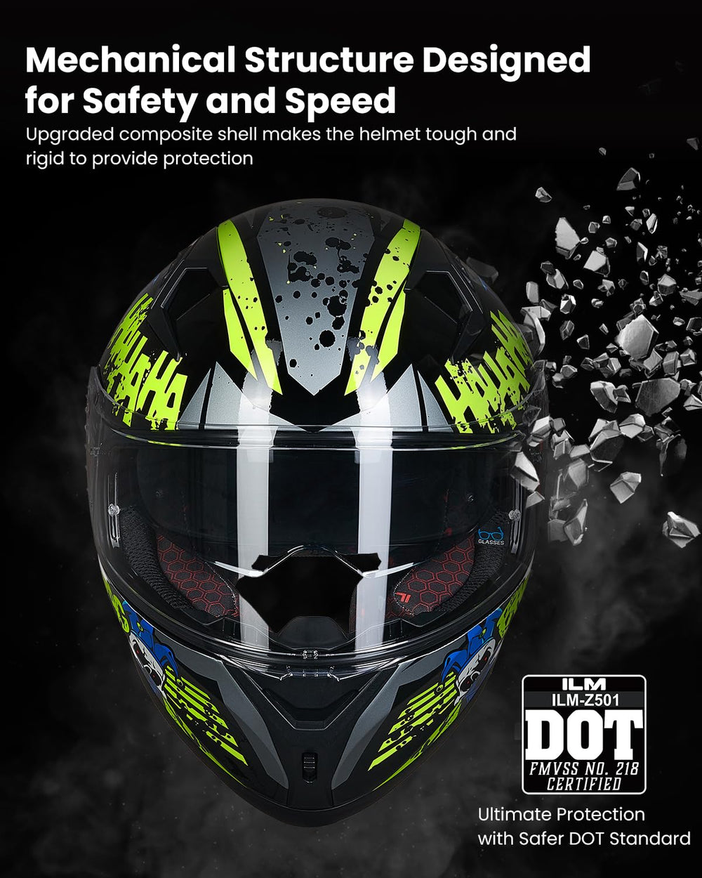 ILM Z501 pinlock-compatible visors for anti-fog visibility on rides