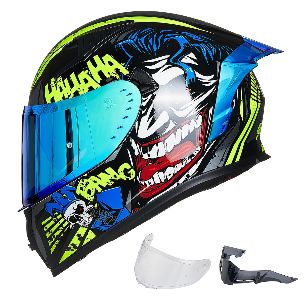 ILM Z501 full-face helmet in Surprise Yellow for daily riding safety and visibility