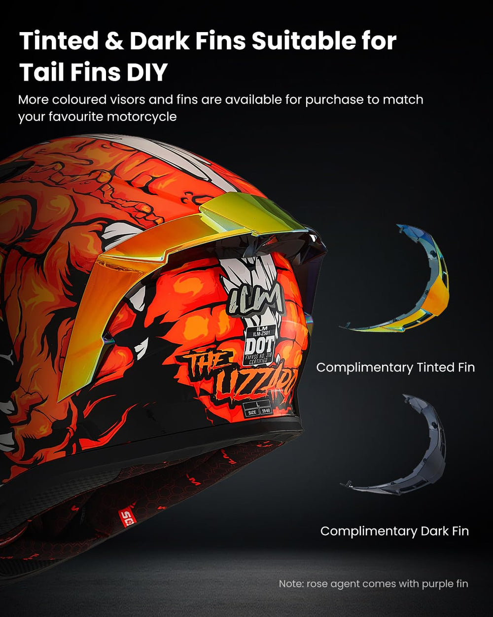 ILM Z501 tinted fins reduce glare while maintaining a sleek appearance.
