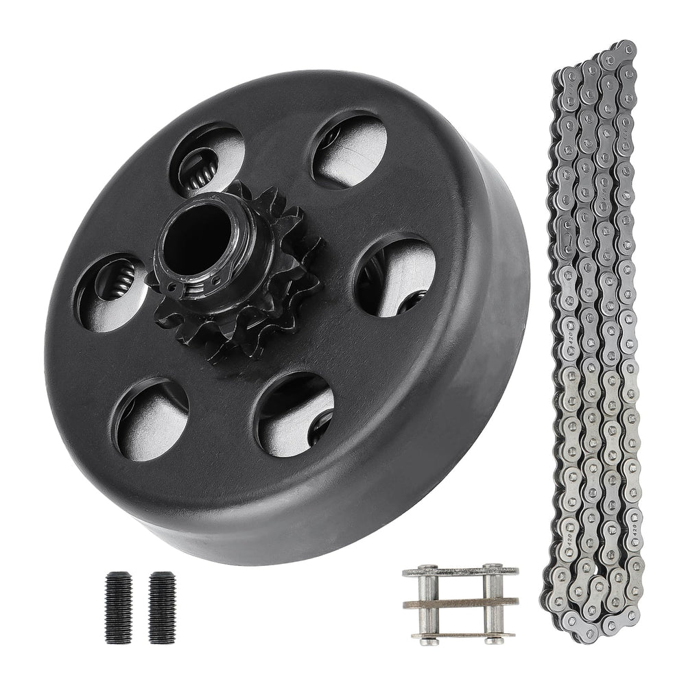 ILONPA centrifugal clutch 14t bore 1 inch enabling smooth go-kart engagement.