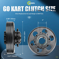ILONPA centrifugal clutch chain assembly 40-41-420 enables reliable drive.