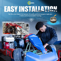 ILONPA clutch-variator-belt set packaged for quick installation