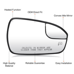 ILONPA DS7Z17K707B part-number verified mirror glass for correct fit.