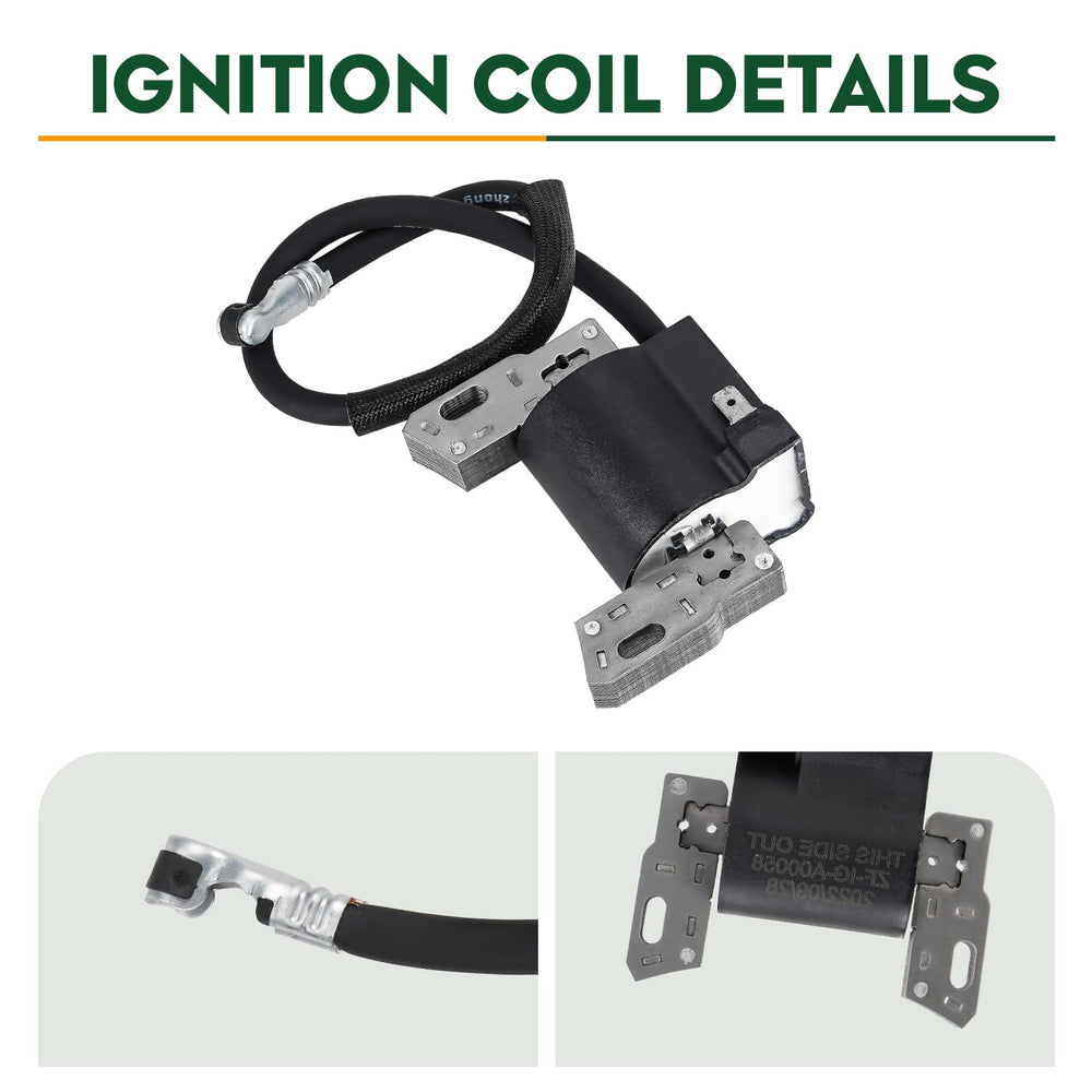 ILONPA ignition coil for Briggs & Stratton 60100/80200 series ensures steady ignition timing.