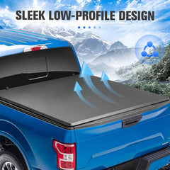 ILONPA Ram bed cover rolled up for quick access