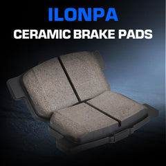ILONPA rear ceramic brake pads for Honda Accord—reliable stopping with low noise.