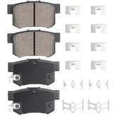 ILONPA rear ceramic brake pads for Honda Civic—quiet braking and long wear.