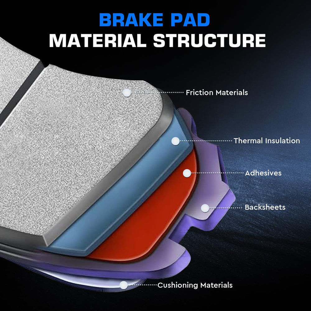 ILONPA rear ceramic brake pads for Honda S2000—smooth stops and reduced fade.