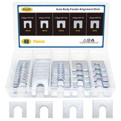 Easily 40pcs auto body Fender Alignment Shim with 3/8-slot and 1/16-inch thickness for precise alignment.