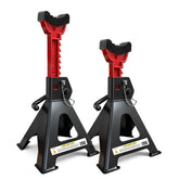 USYATO 3 Ton Jack Stands (6,600 lbs) - Heavy Duty Car Jack Stand with Double Pin Locking, Adjustable 11.22"-16.54" Height, Extra Rubber Pads for Trucks, Garage, Home,DIY Use - 1 Pair Black+Red
