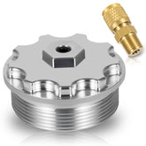 Camoo Aluminum Fuel Filter Cap with 1/8 NPT Pressure Port for Ford 6.0L Powerstroke (2003-2007)