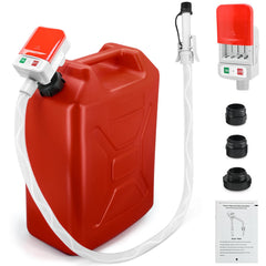 KTIPERN Automatic Gas Can Pump Battery Operated, Auto-Stop Sensor-3.2GPM,51'' Extra Long Hose, Portable Fuel Transfer Pump for Oil, Diesels, Gasoline(Note: Batteries and red oil drum not included)