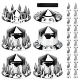 Aeagle front axle cover assembly with chrome finish protecting lug nuts from dirt