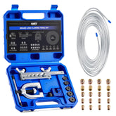 Orion Motor Tech 3/16 in Brake Line Kit, Brake Line Flaring Tool Kit with 25 ft Brake Line, 16 Fittings & 4 Unions, Double & Single Flaring Tool Kit for Most Hydraulic Braking Fuel Systems