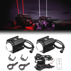 KEMIMOTO Whipless LED Whip Lights with Mounts – 1.5-2 Inch Roll Cage Fit