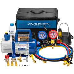 VIVOHOME vacuum pump unit for efficient evacuation and quick service.