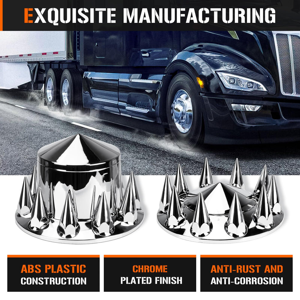 Aeagle 33mm screw-on lug nut covers showing secure, corrosion-resistant protection