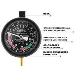 Hromee Fuel Pump & Vacuum Tester Gauge – Carburetor Diagnostics Kit