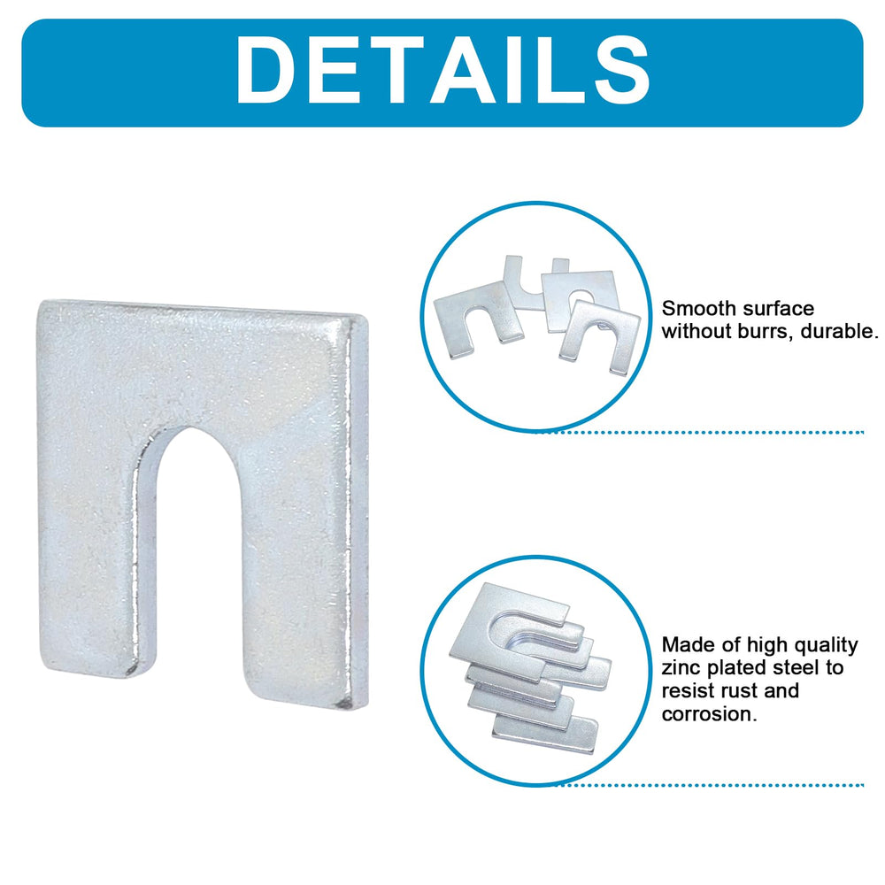 Easily 40pcs kit for 1/2-slot and 1/16-inch shim supports rear body panel alignment.