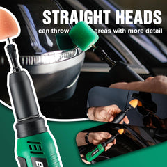 BATOCA S6 Mini Cordless Polisher for Car Detailing | 2x2.0Ah Batteries, Dual Action Heads, 4200-21000 RPM