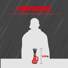 Jack Boss 5 Ton (10,000 LBs) Professional Car Support Screw Jack for House Construction Bridge Stabilization, Red